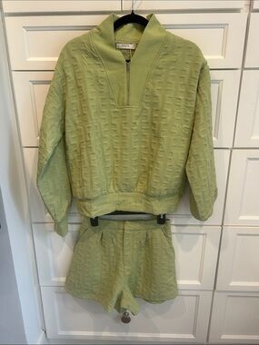 Mulla Green Sweatshirt & Short Set